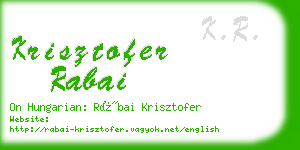 krisztofer rabai business card